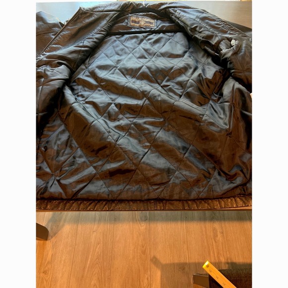 Vintage Members Only Black Faux Leather Jacket Medium Bikercore Retro Grunge - Picture 9 of 9